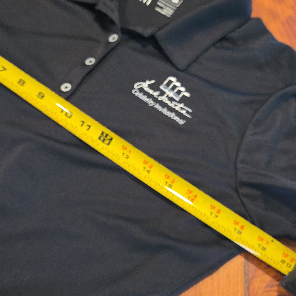 Adidas Golf Black Polo Shirt Women’s Medium Embroidered Logo Stretch - Picture 9 of 9